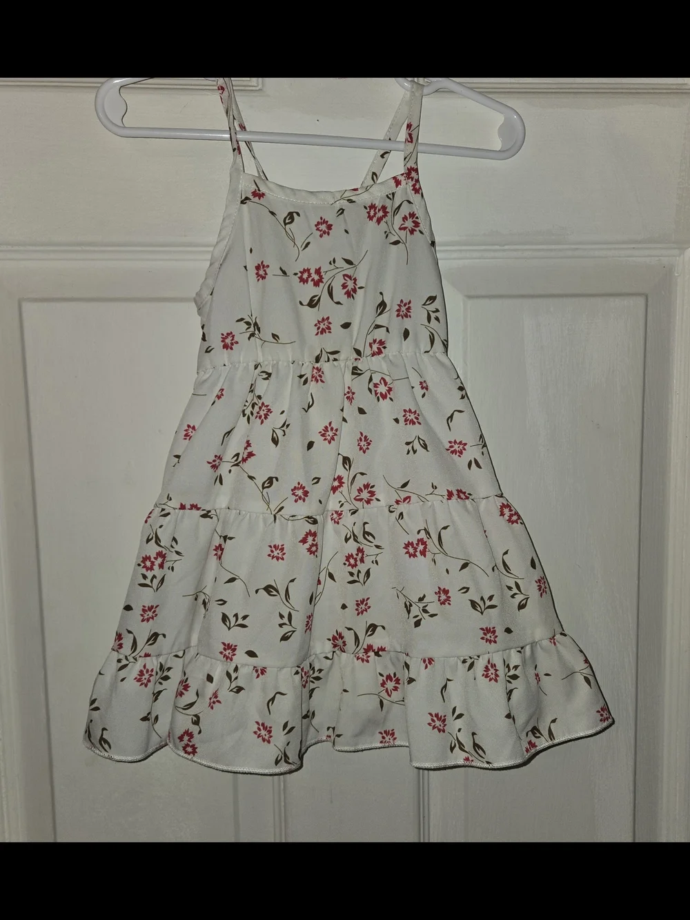 Denim Cropped Jacket & Floral Dress Set - Blue and White SZ 12 - 18 M